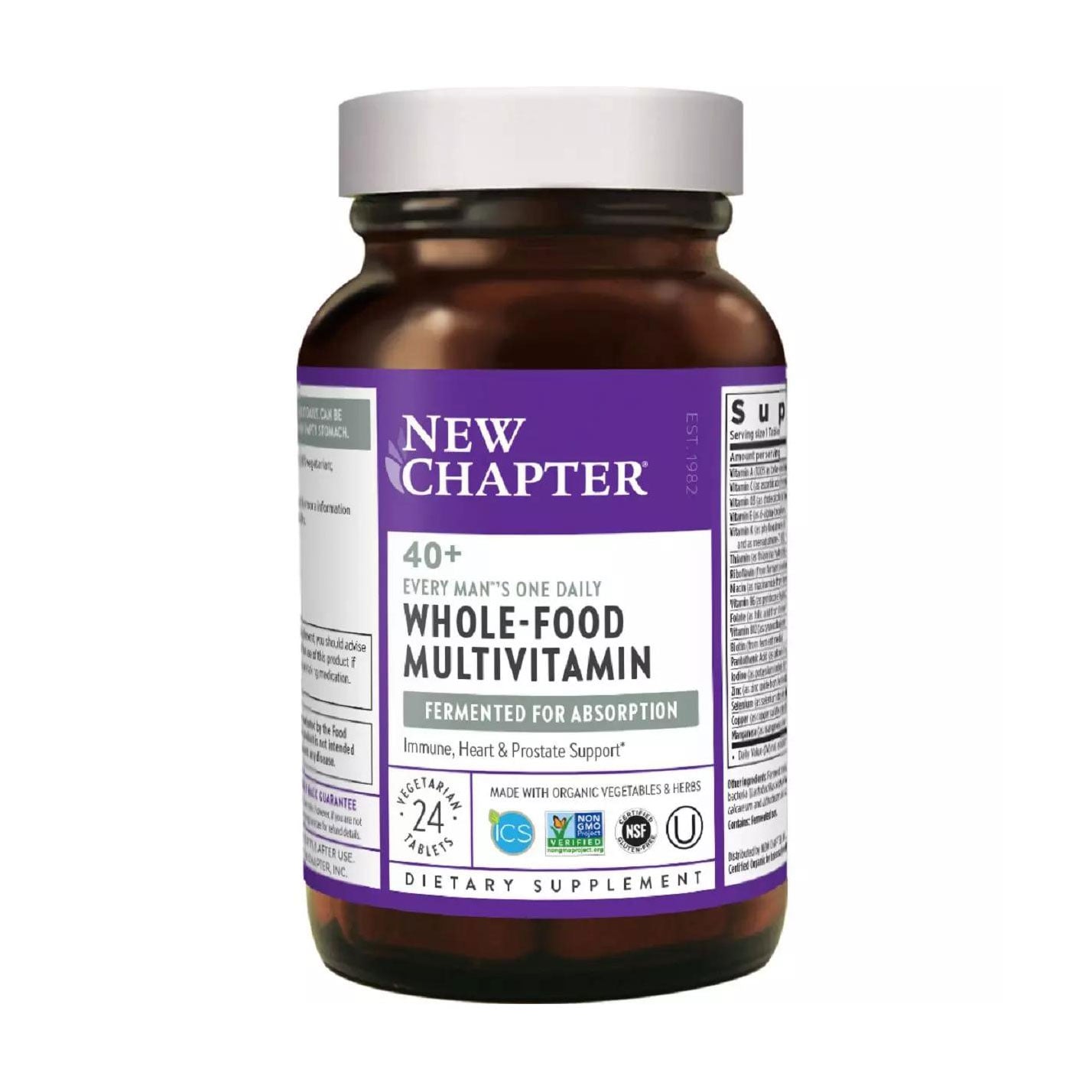 Мультивітаміни для чоловіків New Chapter One Daily Every Man's Multivitamin 40+, 24 таблетки