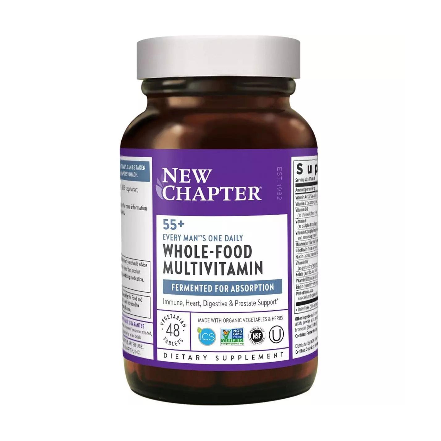 Мультивітаміни для чоловіків New Chapter One Daily Every Man's Multivitamin 55+, 48 таблеток